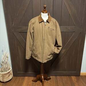 Wrangler Men's Canvas Work Jacket Quilted Lining Corduroy Collar